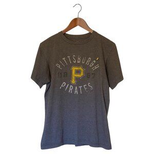 Pittsburgh Pirates Gray S/S T-Shirt Men's M Size MLB Majestic EST 1887